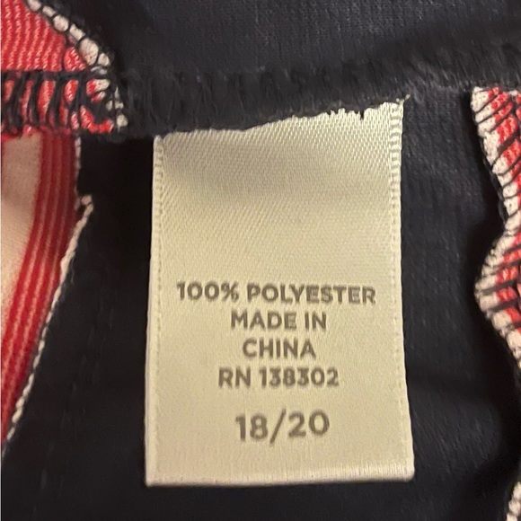 NWT Avenue Navy Shift Dress Red White Sailor Striped Plus Size 18/20 - Picture 3 of 8